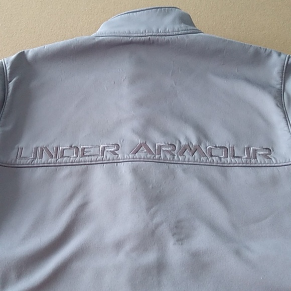 UNDER ARMOR STORM COAT SIZE M MEN GRAY WITH THREE ZIP POCKETS - Picture 14 of 14